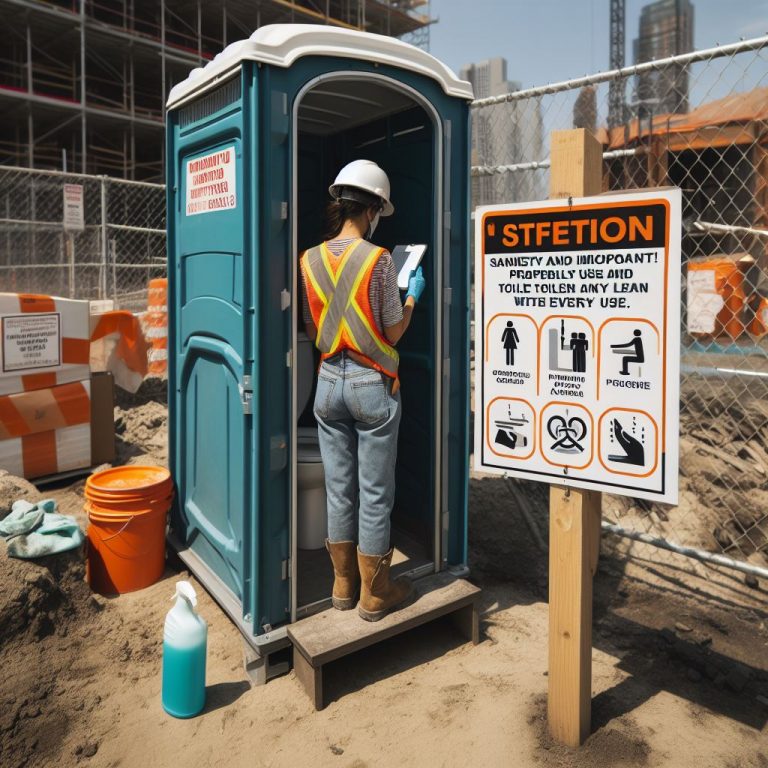 Portable Toilet Sanitation on the Construction Site